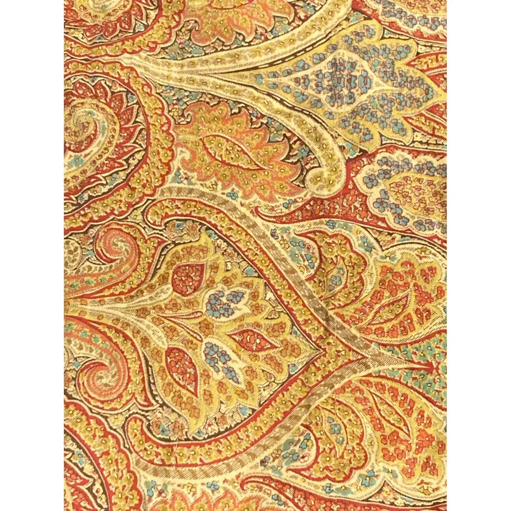 X2 Waverly Home Classics Cotton Paisley Window Valance Paddock Shawl 49x22